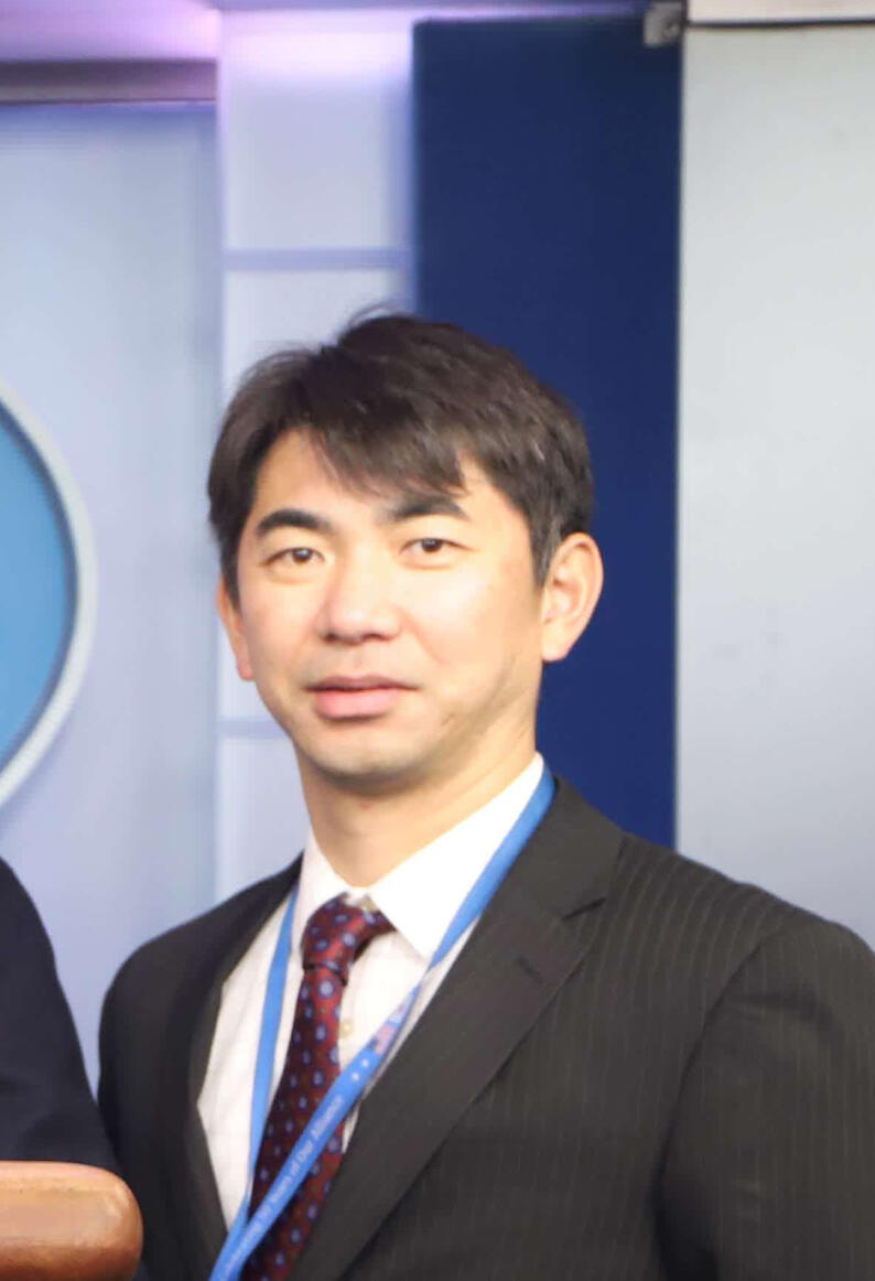 Portrait of Takaaki Abe, Japanese journalist based in Washington, D.C.